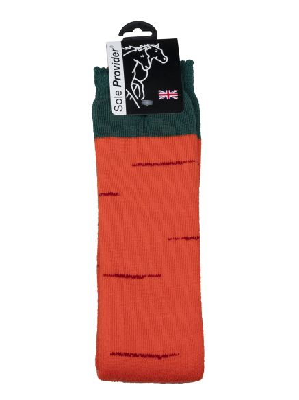 D23042 Carrot themed riding or welly boot socks