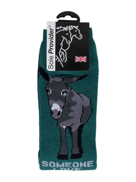 Someone Love Me - Welly Boot or Riding Socks 18" - Green