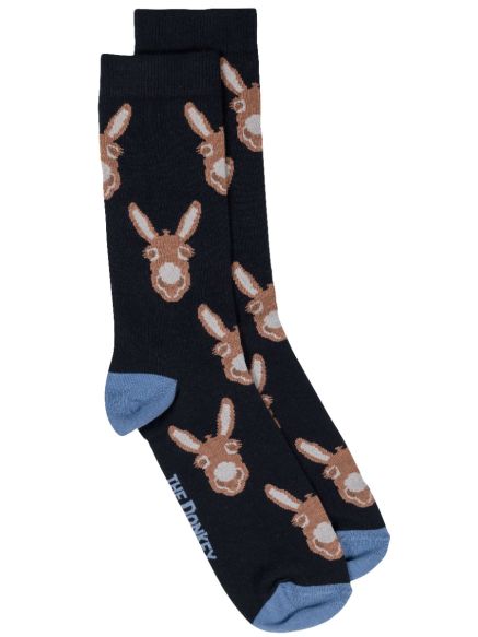 Heads Up Donkey Socks - Black