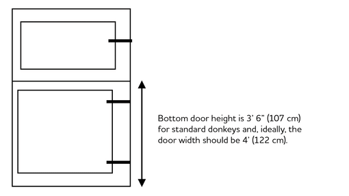 Stable door height illustration.